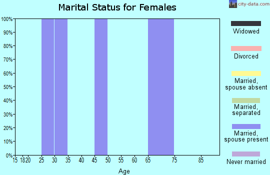 Zip code 38021 marital status for females