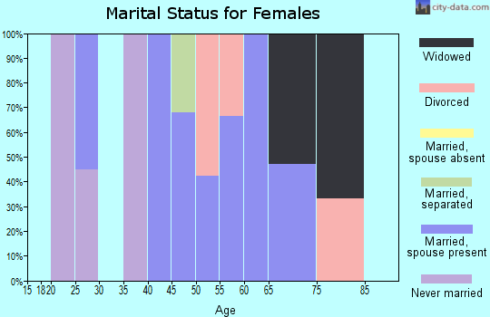 Zip code 38061 marital status for females