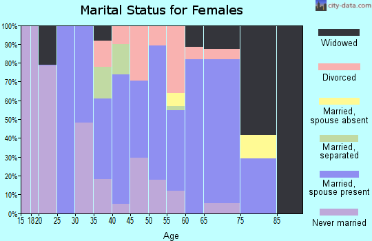Zip code 38066 marital status for females