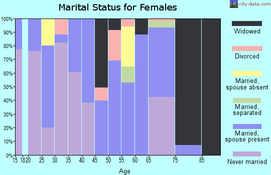 Zip code 38076 marital status for females
