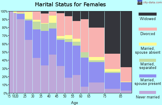 Zip code 38111 marital status for females