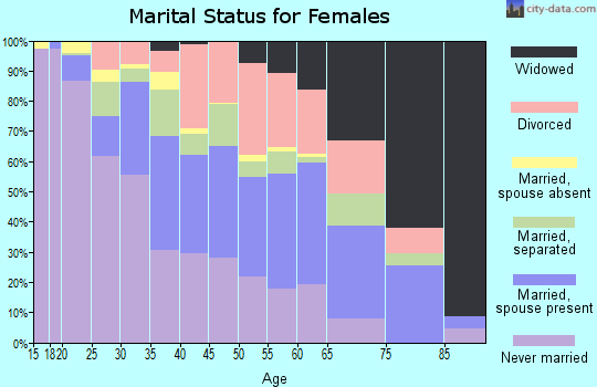 Zip code 38128 marital status for females