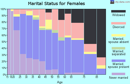 Zip code 38242 marital status for females