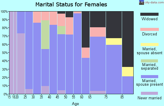 Zip code 38251 marital status for females