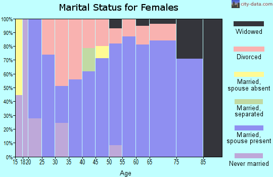 Zip code 38256 marital status for females