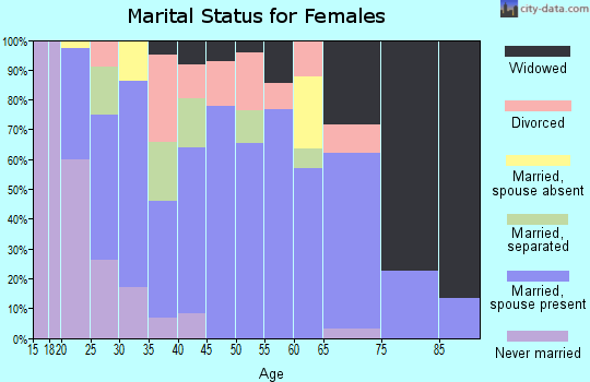 Zip code 38260 marital status for females