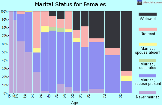 Zip code 38320 marital status for females