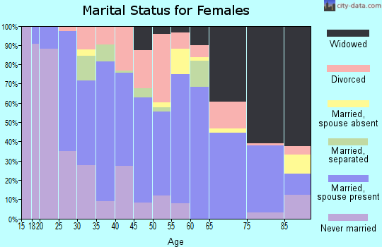 Zip code 38340 marital status for females