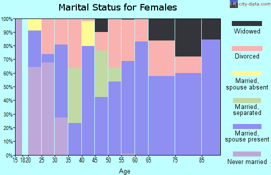 Zip code 38356 marital status for females