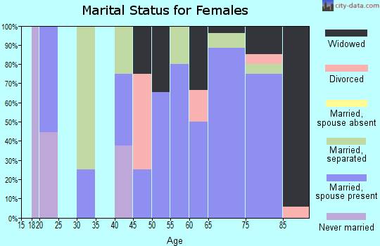 Zip code 38359 marital status for females