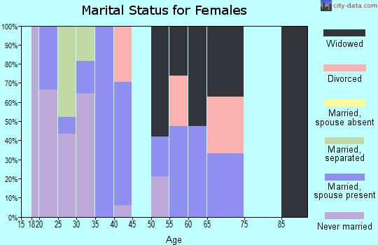 Zip code 38362 marital status for females