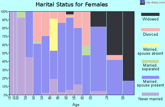 Zip code 38367 marital status for females