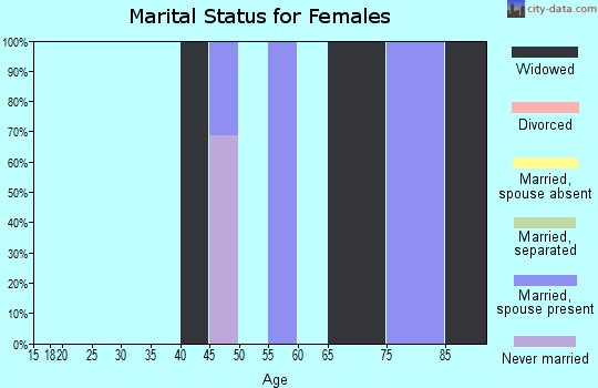 Zip code 38376 marital status for females
