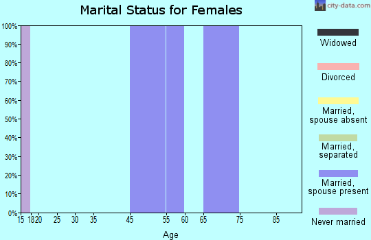 Zip code 38378 marital status for females