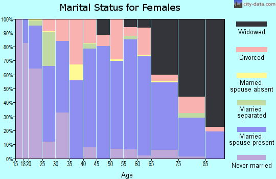 Zip code 38462 marital status for females