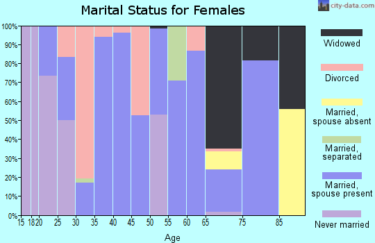 Zip code 38629 marital status for females