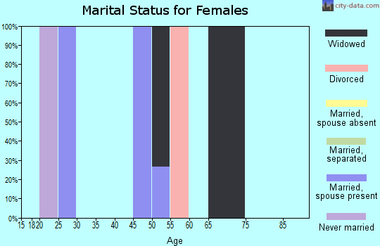 Zip code 38630 marital status for females
