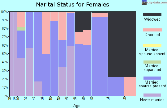Zip code 38633 marital status for females