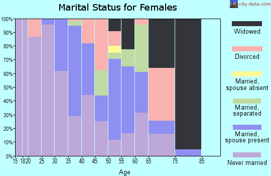 Zip code 38643 marital status for females