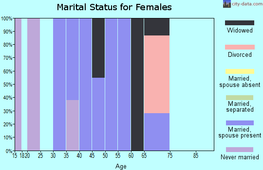 Zip code 38647 marital status for females