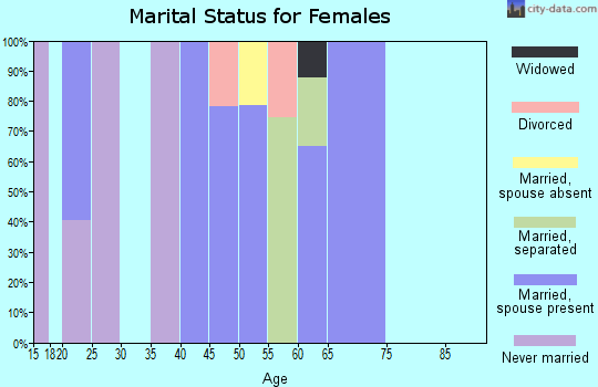 Zip code 38674 marital status for females