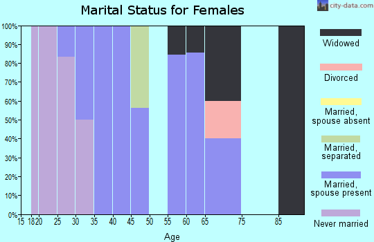 Zip code 38736 marital status for females