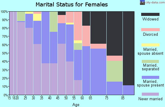 Zip code 38737 marital status for females