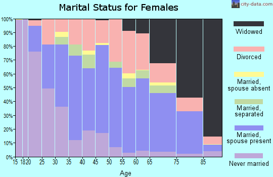 Zip code 38801 marital status for females