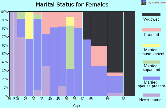 Zip code 38827 marital status for females