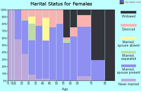 Zip code 38828 marital status for females