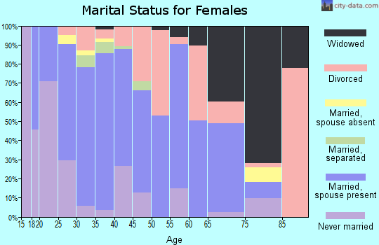 Zip code 38849 marital status for females
