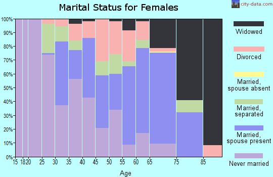 Zip code 38860 marital status for females