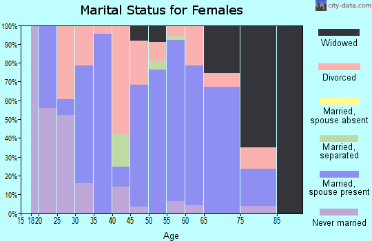 Zip code 38862 marital status for females