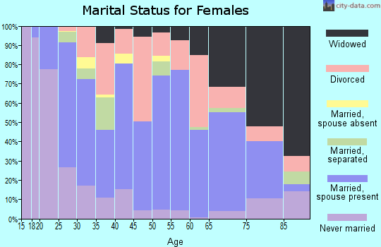 Zip code 38863 marital status for females