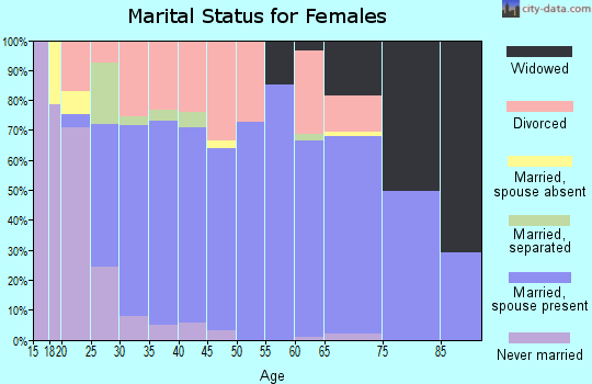 Zip code 38866 marital status for females