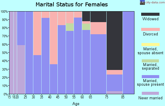 Zip code 38870 marital status for females