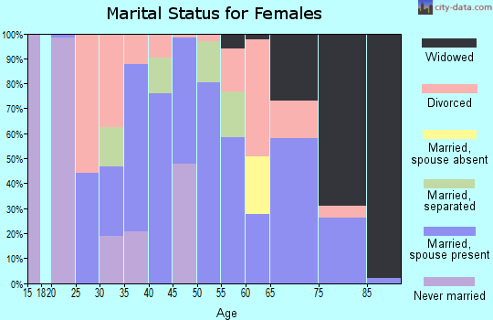 Zip code 38873 marital status for females