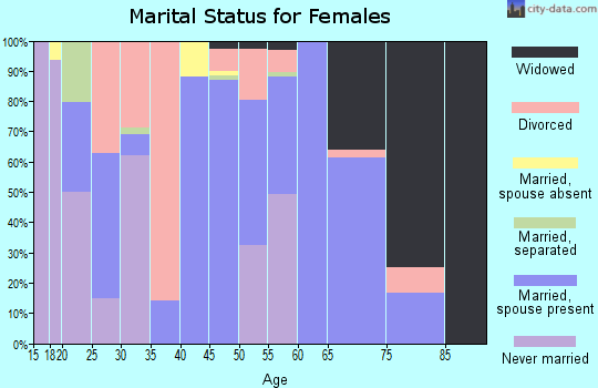 Zip code 38876 marital status for females