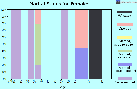 Zip code 38879 marital status for females