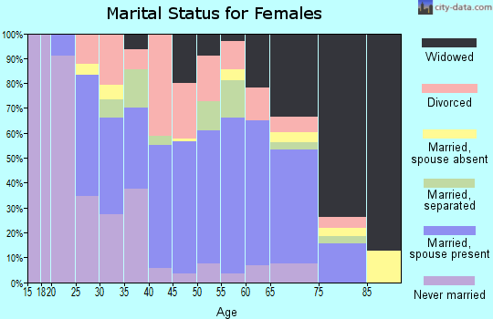 Zip code 38916 marital status for females
