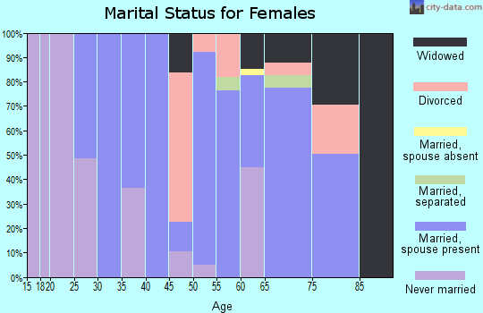 Zip code 38917 marital status for females