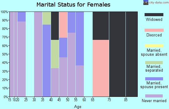 Zip code 38928 marital status for females