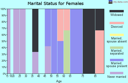 Zip code 38944 marital status for females