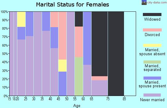 Zip code 38946 marital status for females