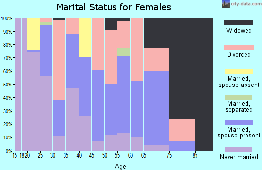 Zip code 39040 marital status for females