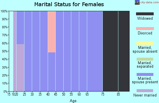 Zip code 39082 marital status for females