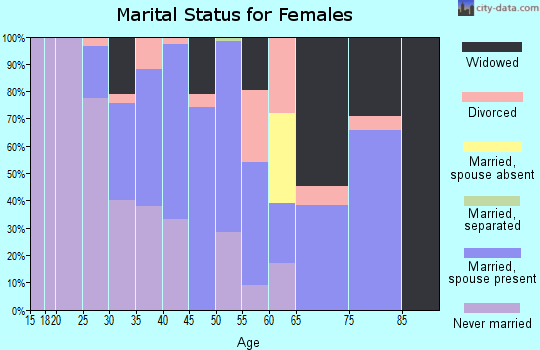 Zip code 39140 marital status for females