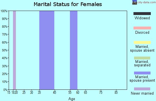 Zip code 39161 marital status for females
