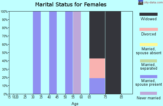 Zip code 39162 marital status for females