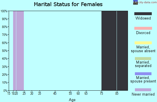 Zip code 39210 marital status for females